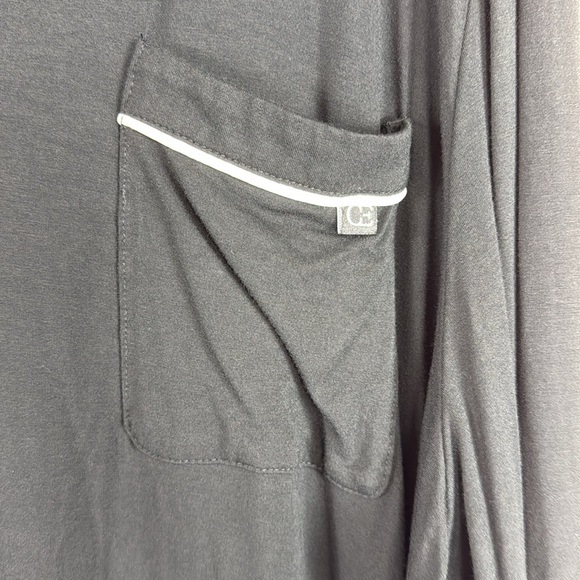 COZY EARTH Women’s Bamboo Long Sleeve Pajama Top Black & White Trim‎ Size 3XL - Picture 2 of 6